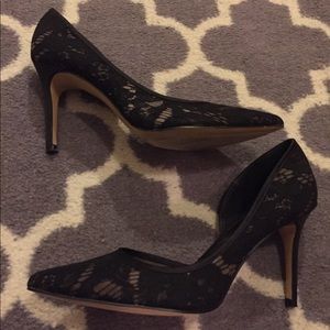 Cute BLACK Lace Pumps worn twice
